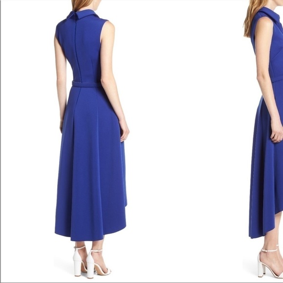 𝅺mark Badgley & James Mischka Royal Blue Asymmetrical Sleeveless Dress - Picture 10 of 12